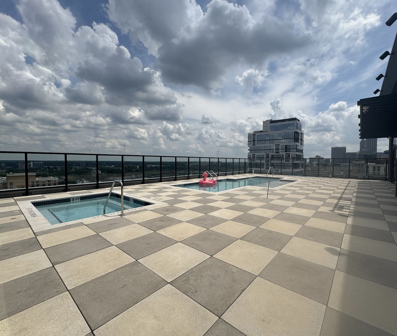 Pool deck on the 19th floor at Rambler Atlanta. 